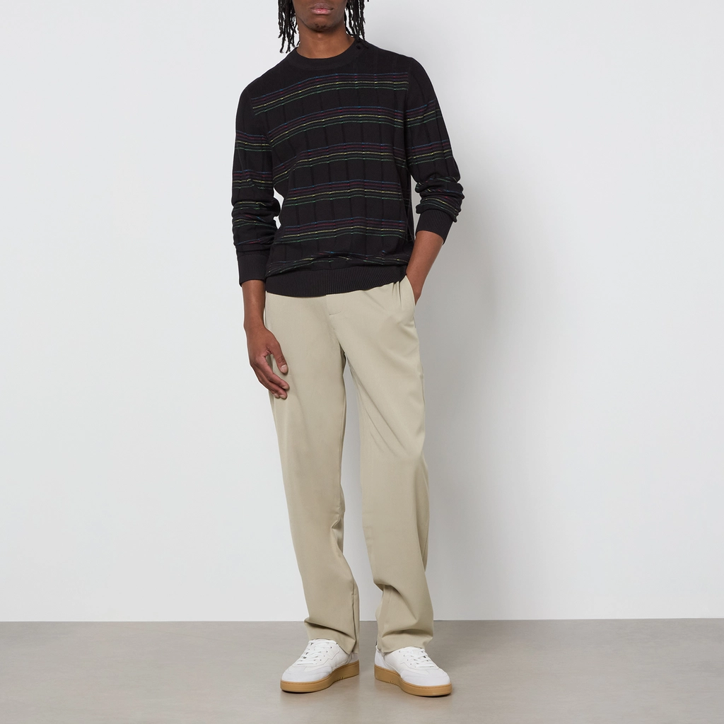 Paul Smith Striped Cotton-Knit Crew-Neck Jumper - S